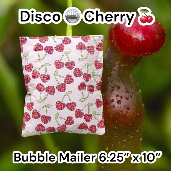 Disco Cherry 6.5" x 10" Bubble Mailers Pack of 10 - Picture 3 of 4